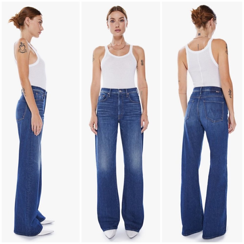 💕MOTHER SUPERIOR💕 The Lasso Heel Jeans ~ Let's Wine About It 32 NWT